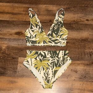 Old Navy size small Tropical Print High-Waist Bikini Set